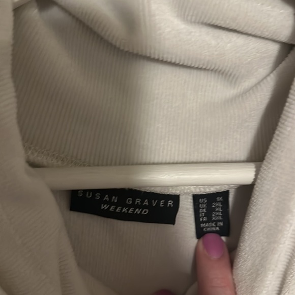 Susan Graver Weekend Ribbed Velour Pull Over Size XL - Picture 2 of 7